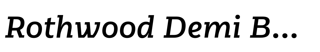 Rothwood Demi Bold Italic
